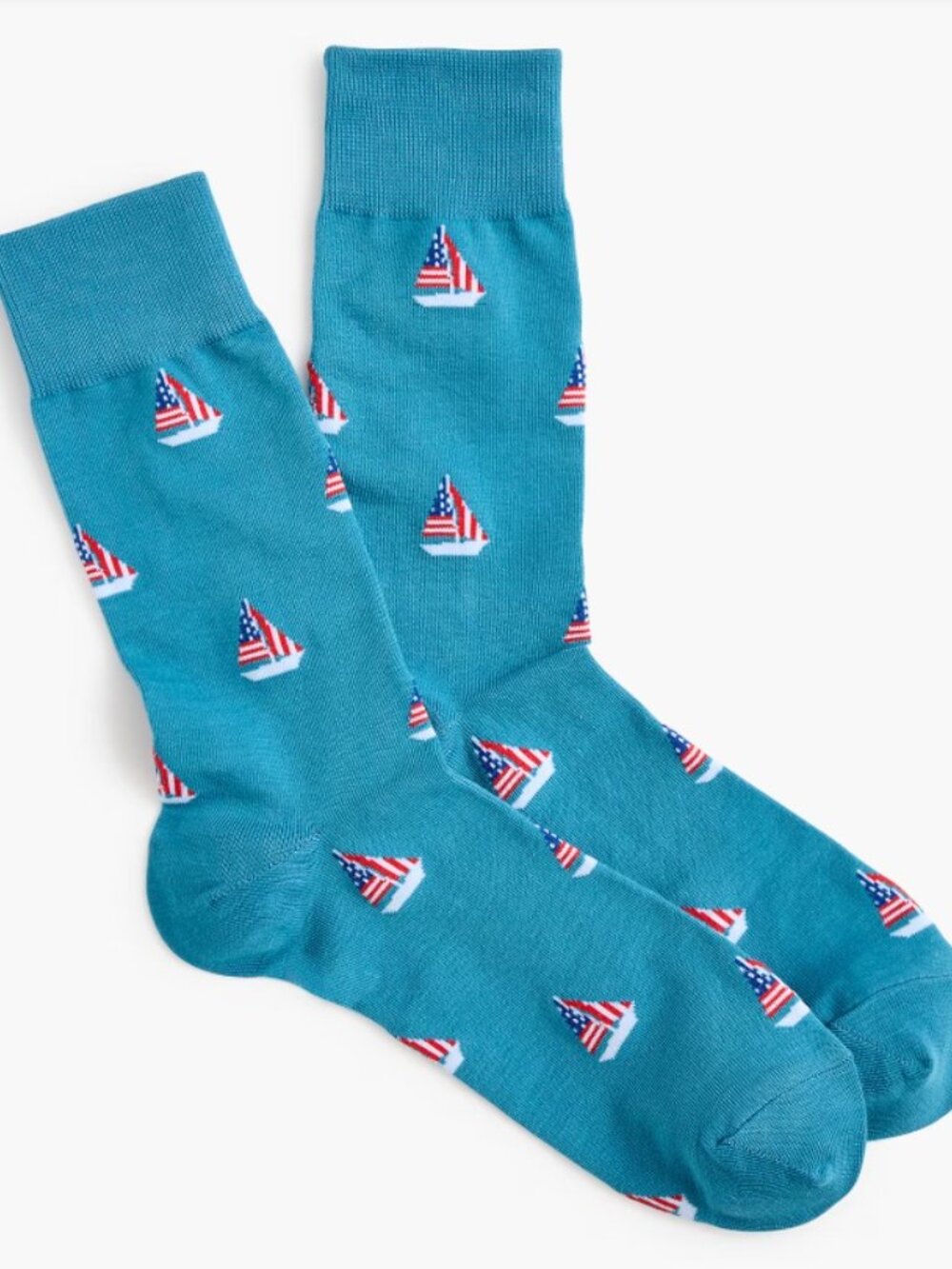 J.Crew Factory Boat with American Flag Socks NEW